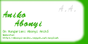 aniko abonyi business card