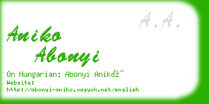 aniko abonyi business card
